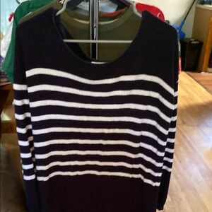Striped Black and White Women's Sweater